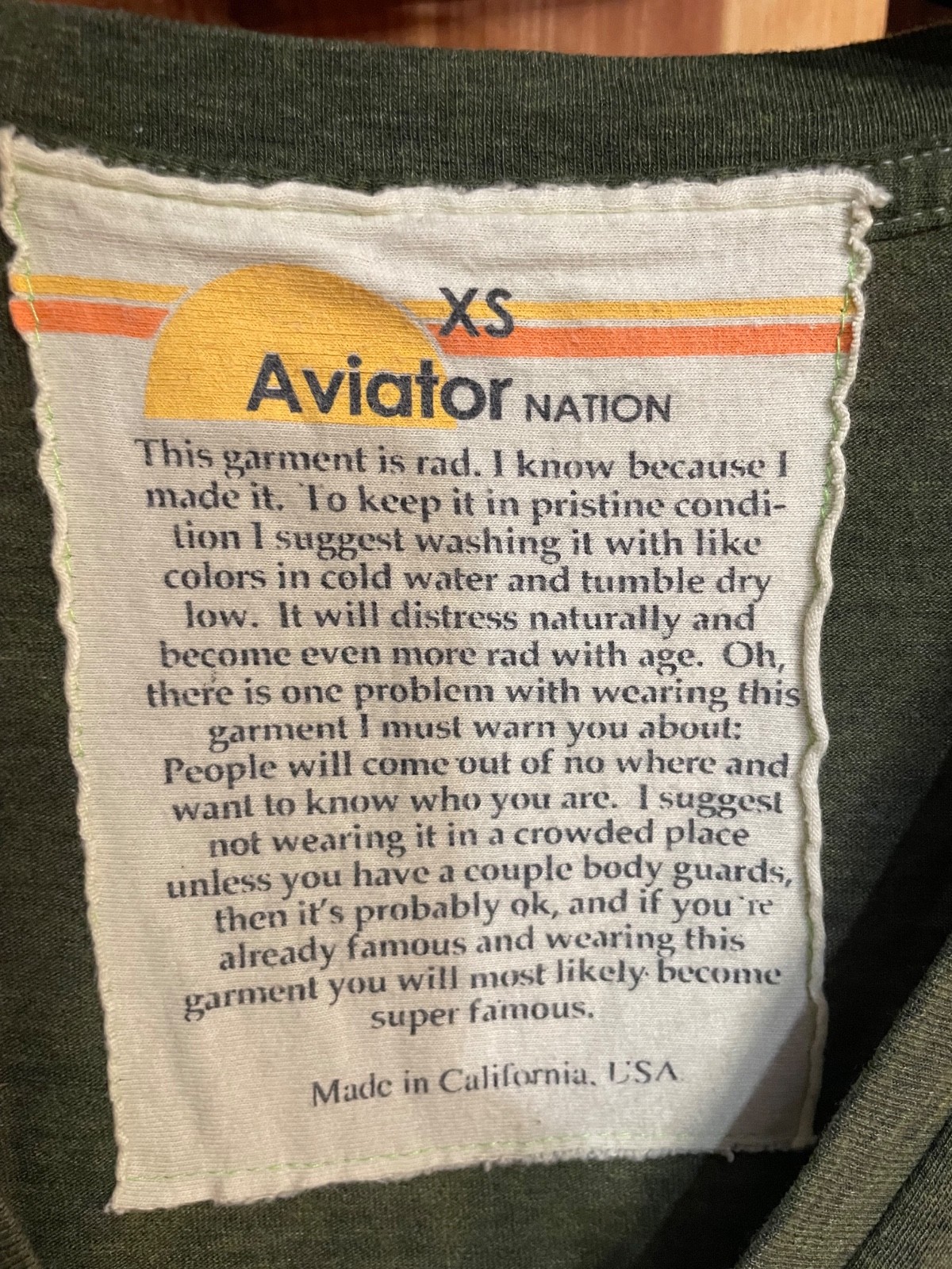 vintage aviator nation womens tee shirt RARE Collector Item