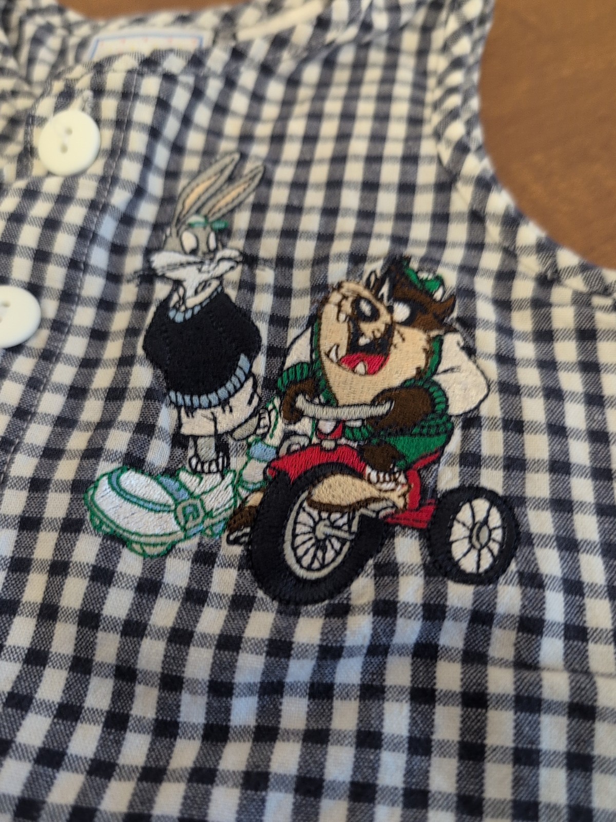 Vintage Acme Baby Cotton Summer Romper Size 3 mth Looney Tunes Warner Bros.