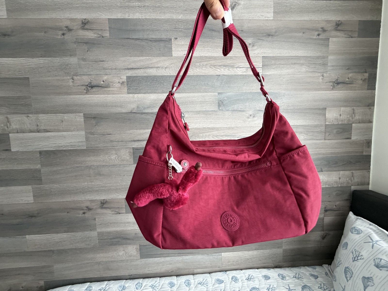 Kipling Alenya Crossbody Bag Deep Burgundy Red Lightweight Travel Purse NEW