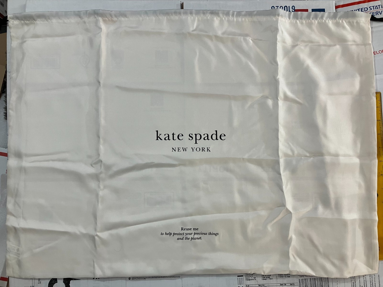 Kate Spade Drawstring Dust Bags Sizes 4.5″x6″ – 34″x27″ Pink Cream KC828 NWT 16