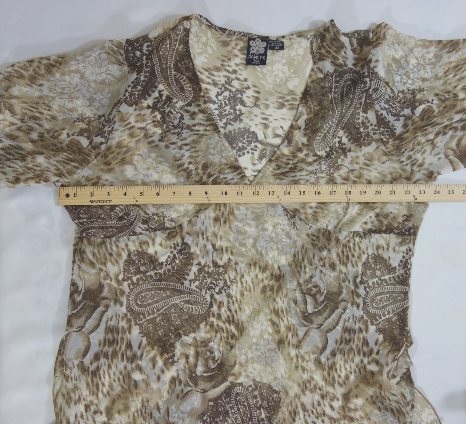NANCY-K~Plus Size 3X Chiffon Y2K Super Boho Tunic Huge Dripping Batwing Sleeves