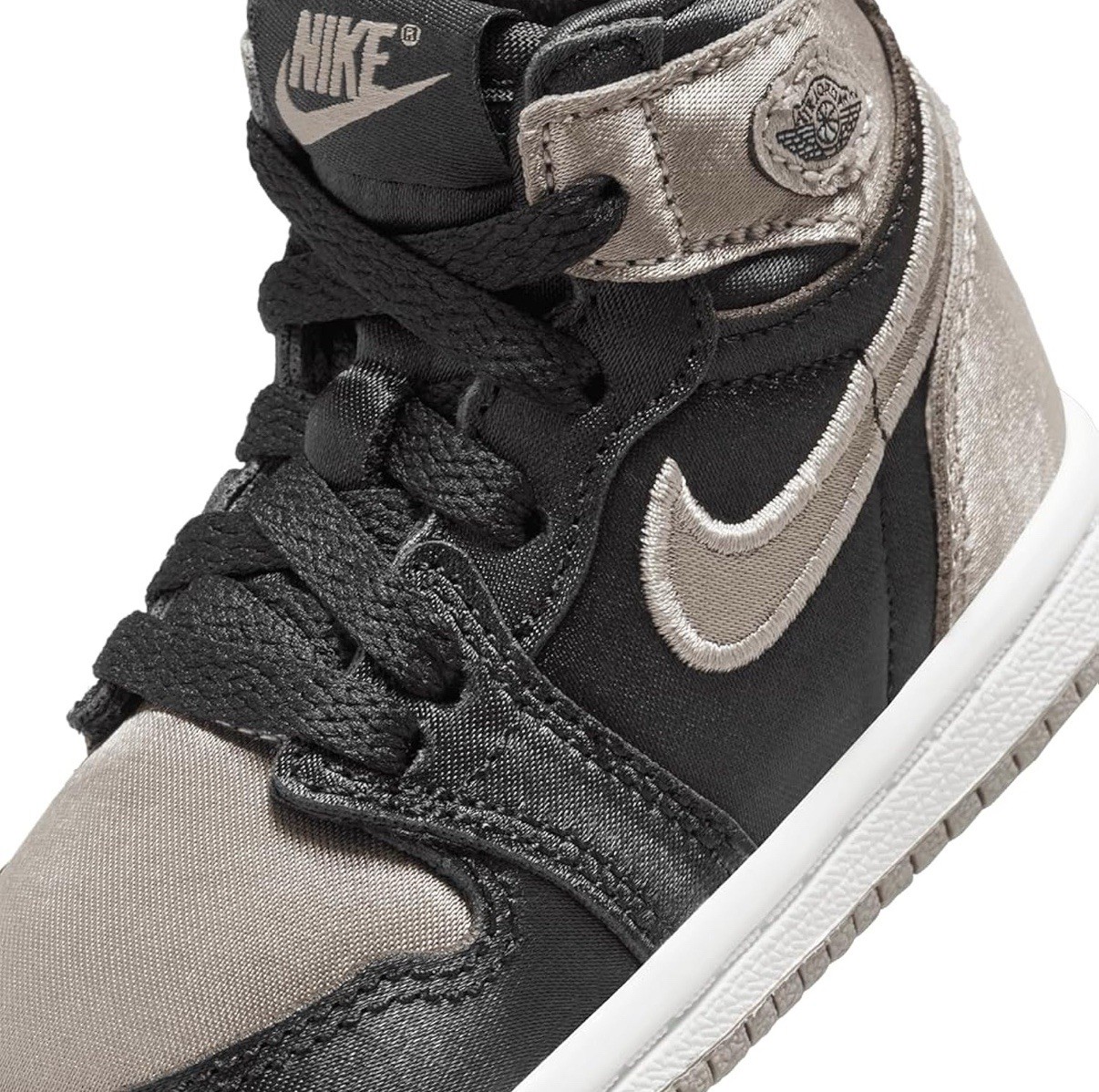 Nike TD Air Jordan 1 Retro High OG Satin Shadow Black/Grey FD5305-010 i