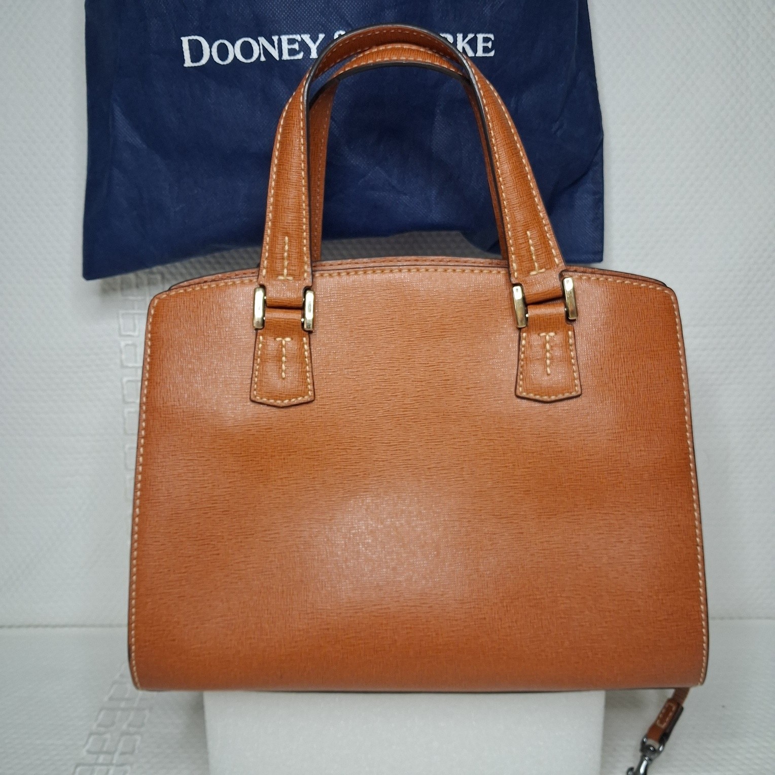 Dooney & Bourke Wexford Small Satchel Natural Tan Leather Crossbody Bag Handbag