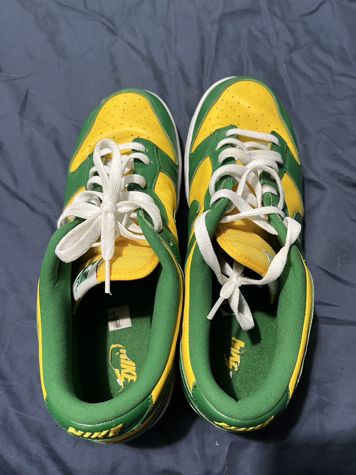 Nike Dunk Low SP 2020 Brazil CU1727-700 Low Top Leather Lace Up Green Size 12