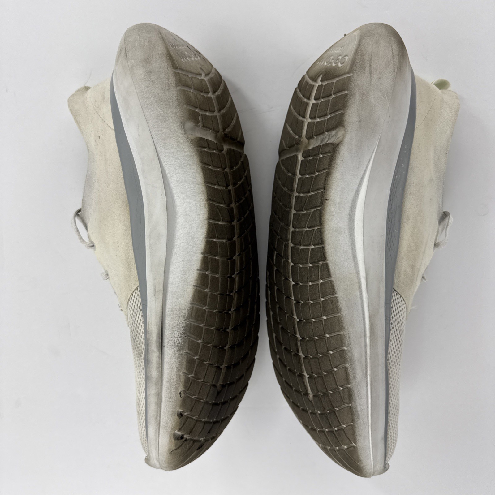 Oofos Oomy Stride Recovery Sneakers Lace Up Tan Gray Mens 14