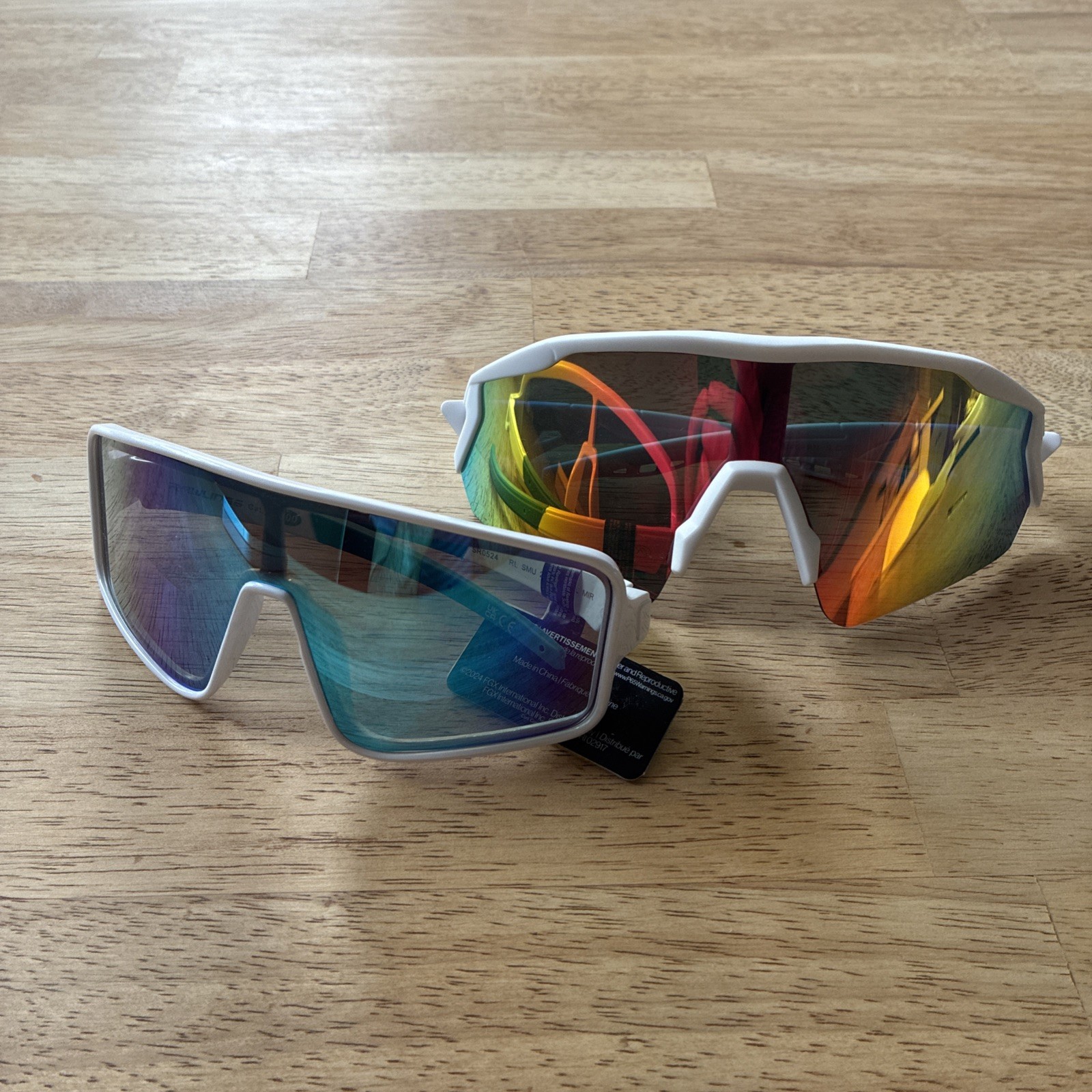 Rawlings Baseball Sunglasses Blue Lenses Green/White Frame + Extra Sunglasses