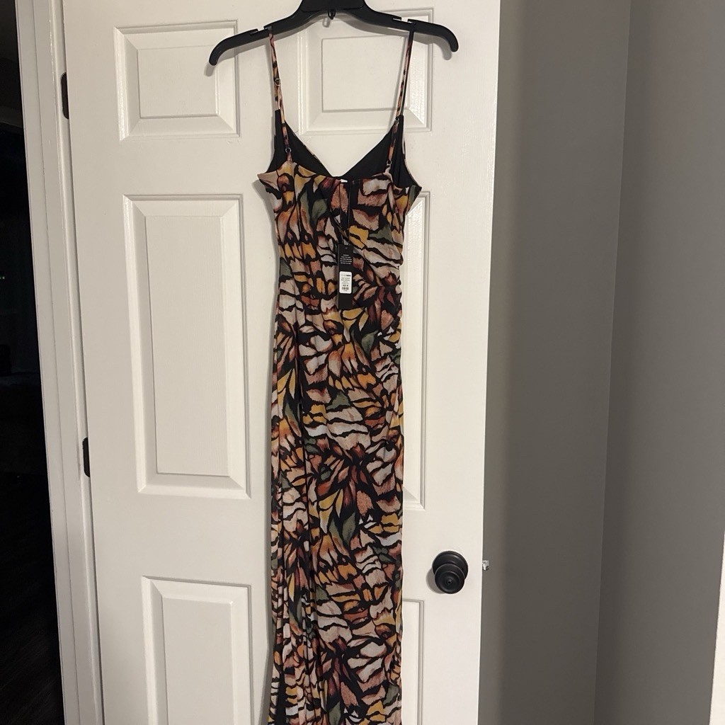 Multi-colored Abstract Print Maxi Dress Fashion Nova