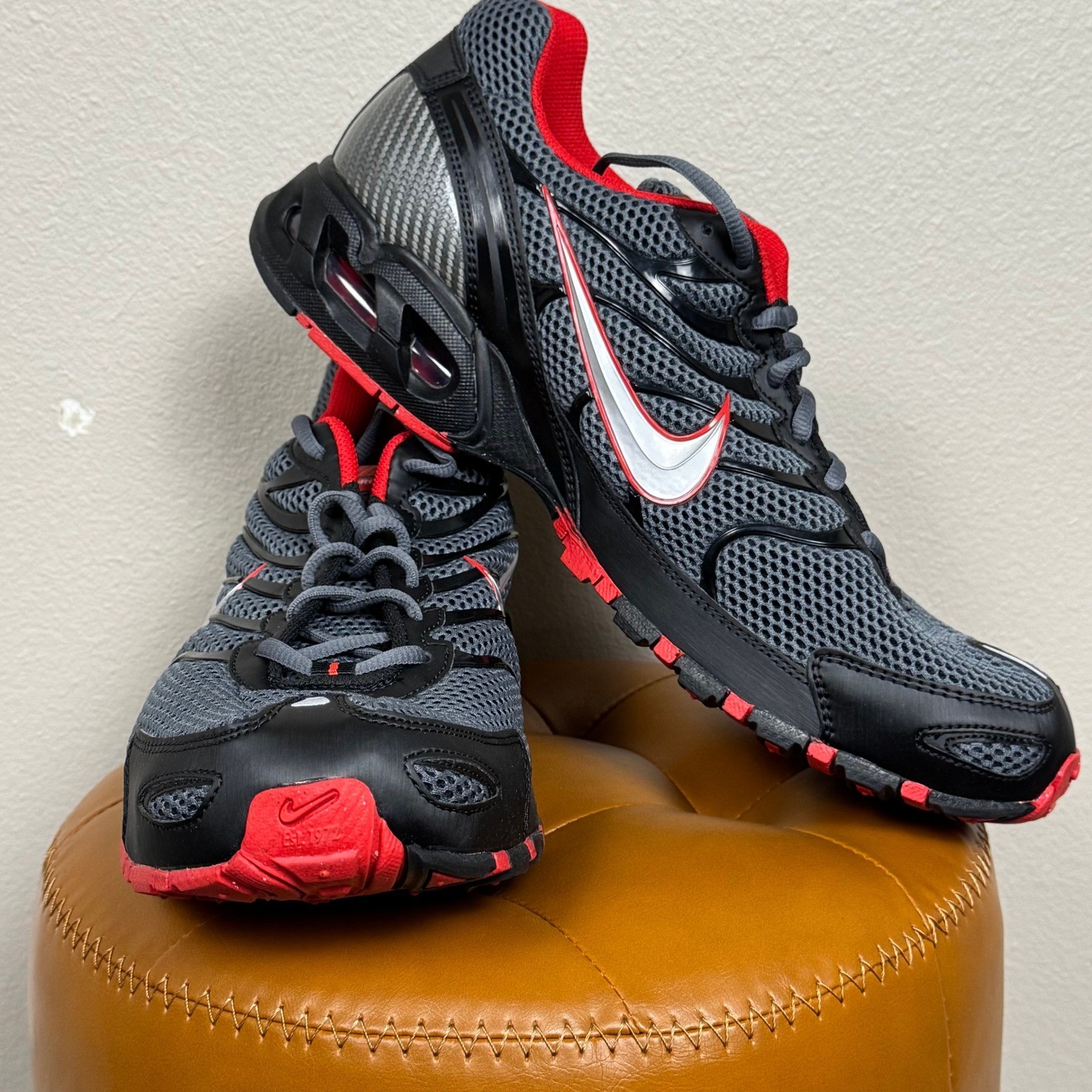 Nike Air Torch 4 Running Shoes Gray Red Black