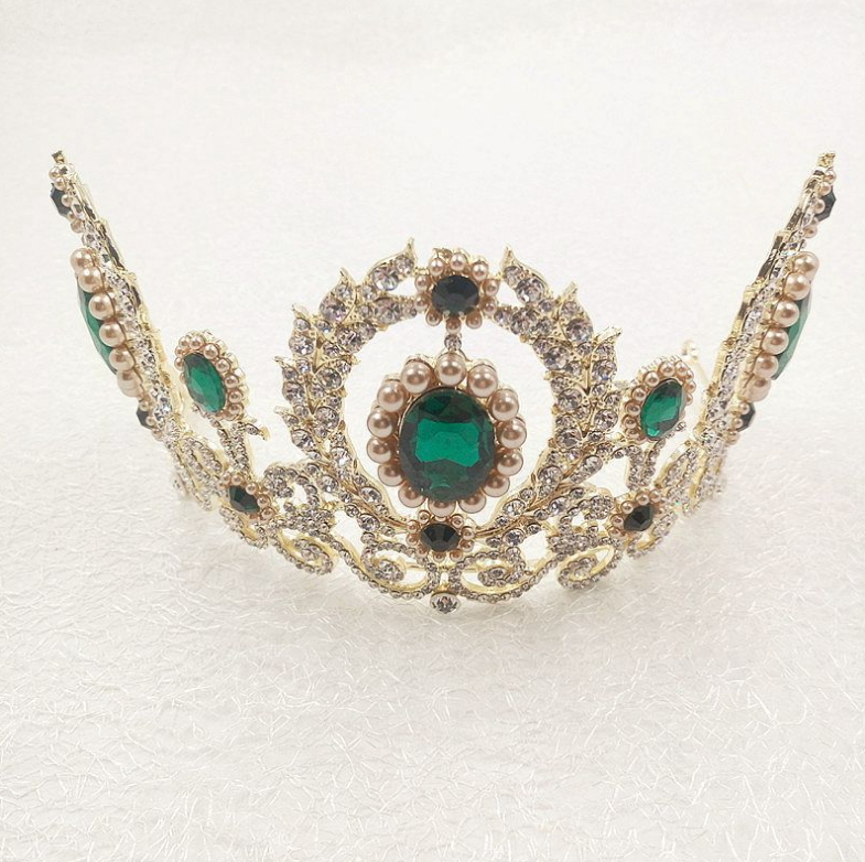9cm Tall Crystal Tiara Earrings Set Wedding Queen Princess Prom Crown – 5 Colors