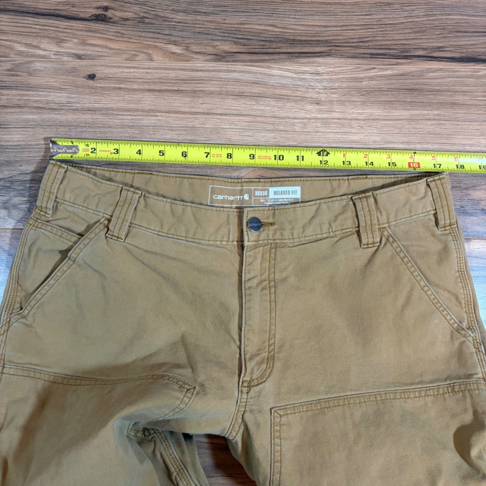 Carhartt Rigby Rugged Flex Double Knee Flex Canvas Work Pants Tan 36×30 102802