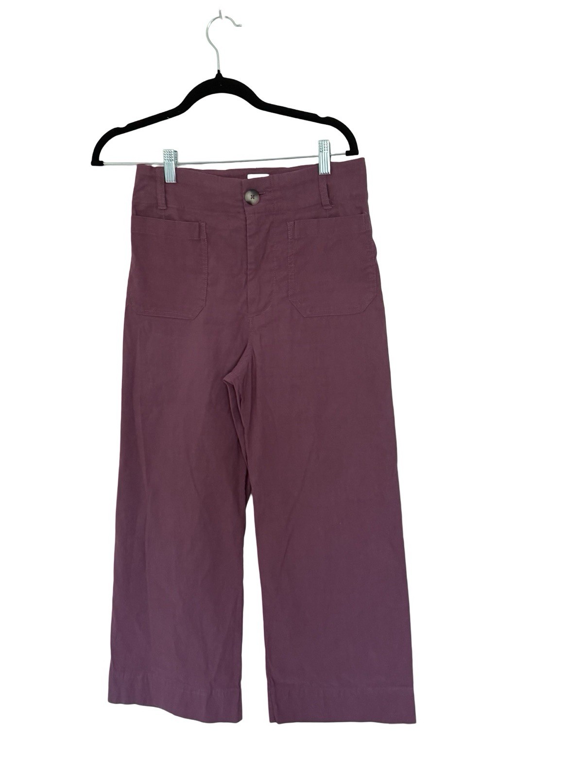 Maeve Wide-Leg Pink/purple Women’s Pants Button Zipper Closure Flat Front Casual