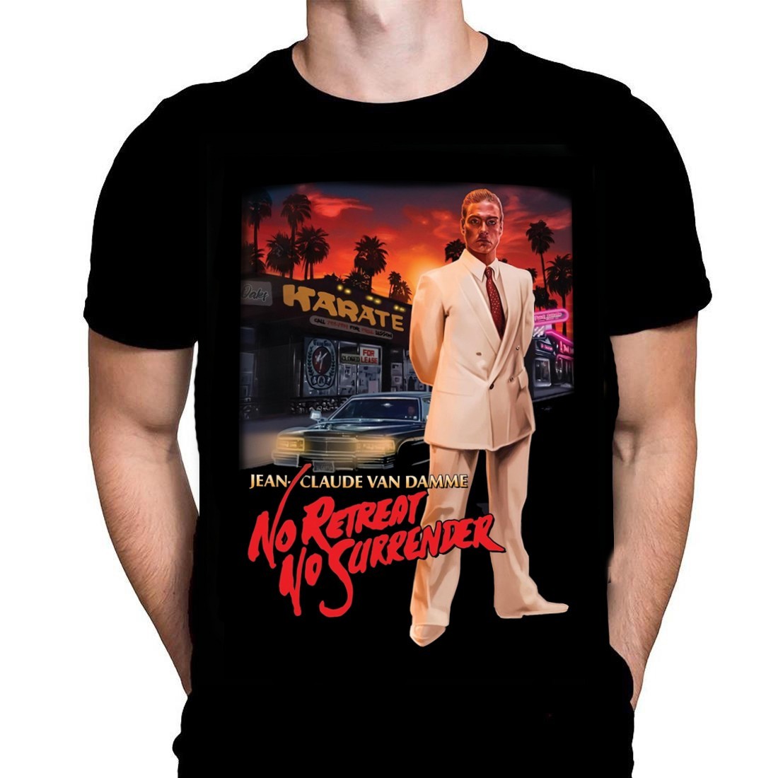 NO RETREAT SURRENDER – Martial Arts Action movie – Black T-Shirt Sizes S – 5XL