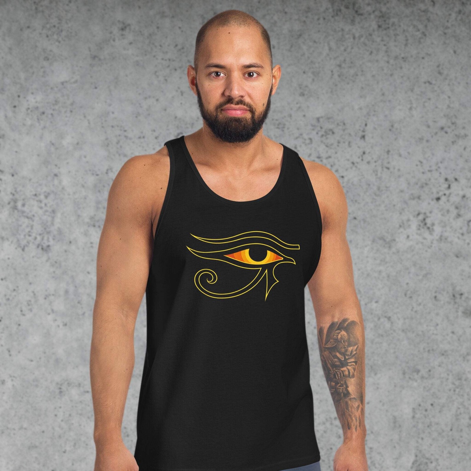 Fiery Eye of Ra Tank Top | Ancient Egyptian Mythology Symbol Shirt Ra