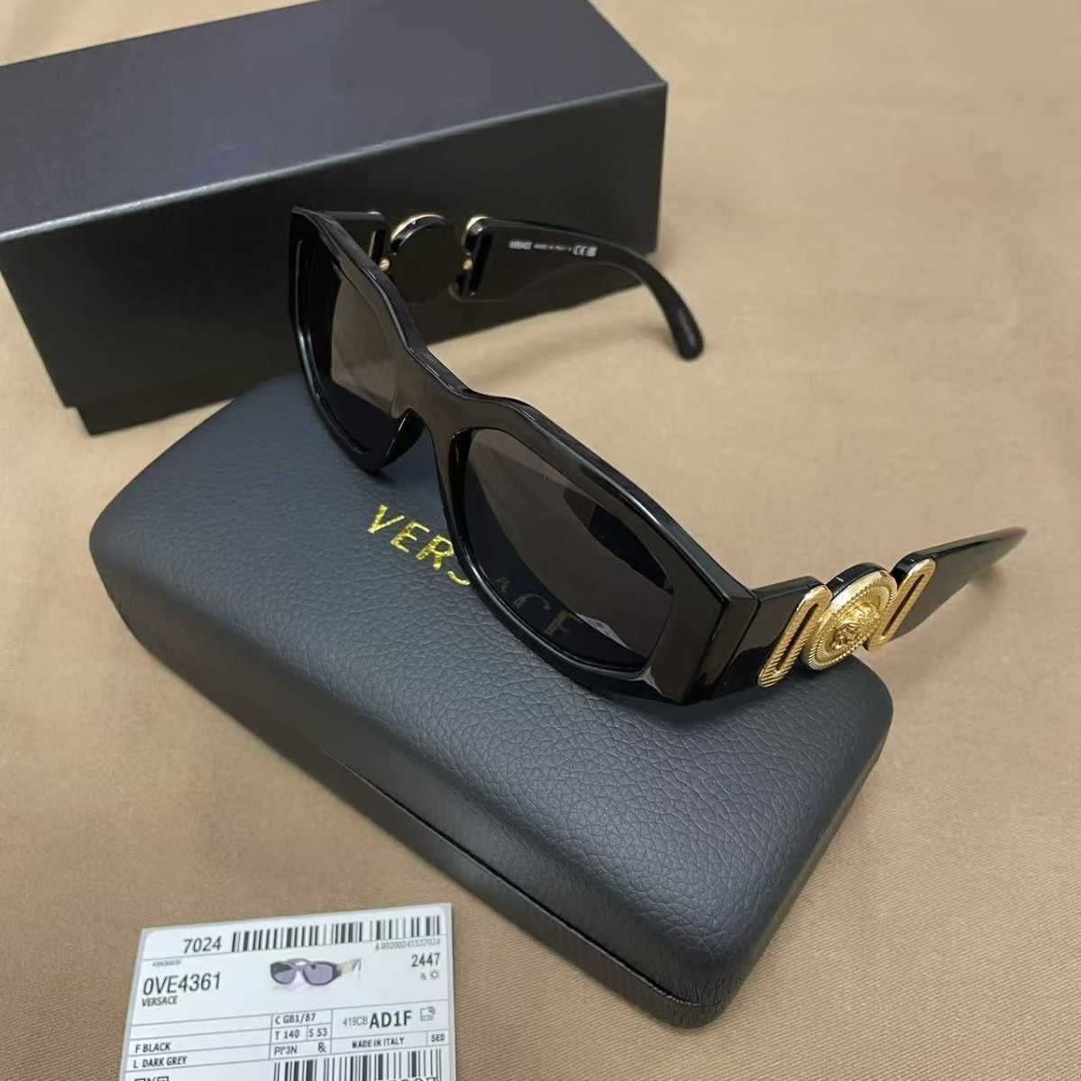 Versace VE4361 GB1 Black Frame Unisex Sunglasses