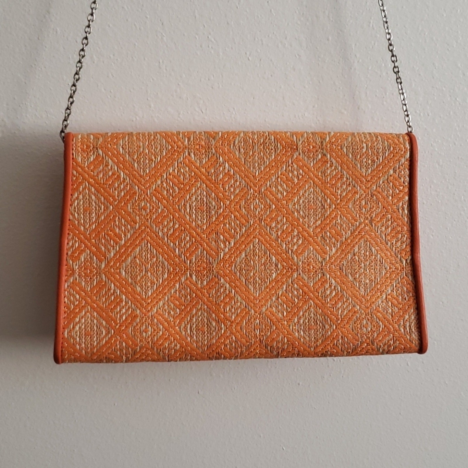 Kelly & Katie Fall Straw Flap Clutch