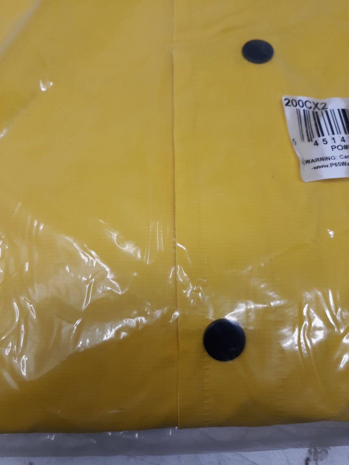 MCR Safety 200C Yellow Waterproof Rain Jacket Men’s Size 2XL Snap Front