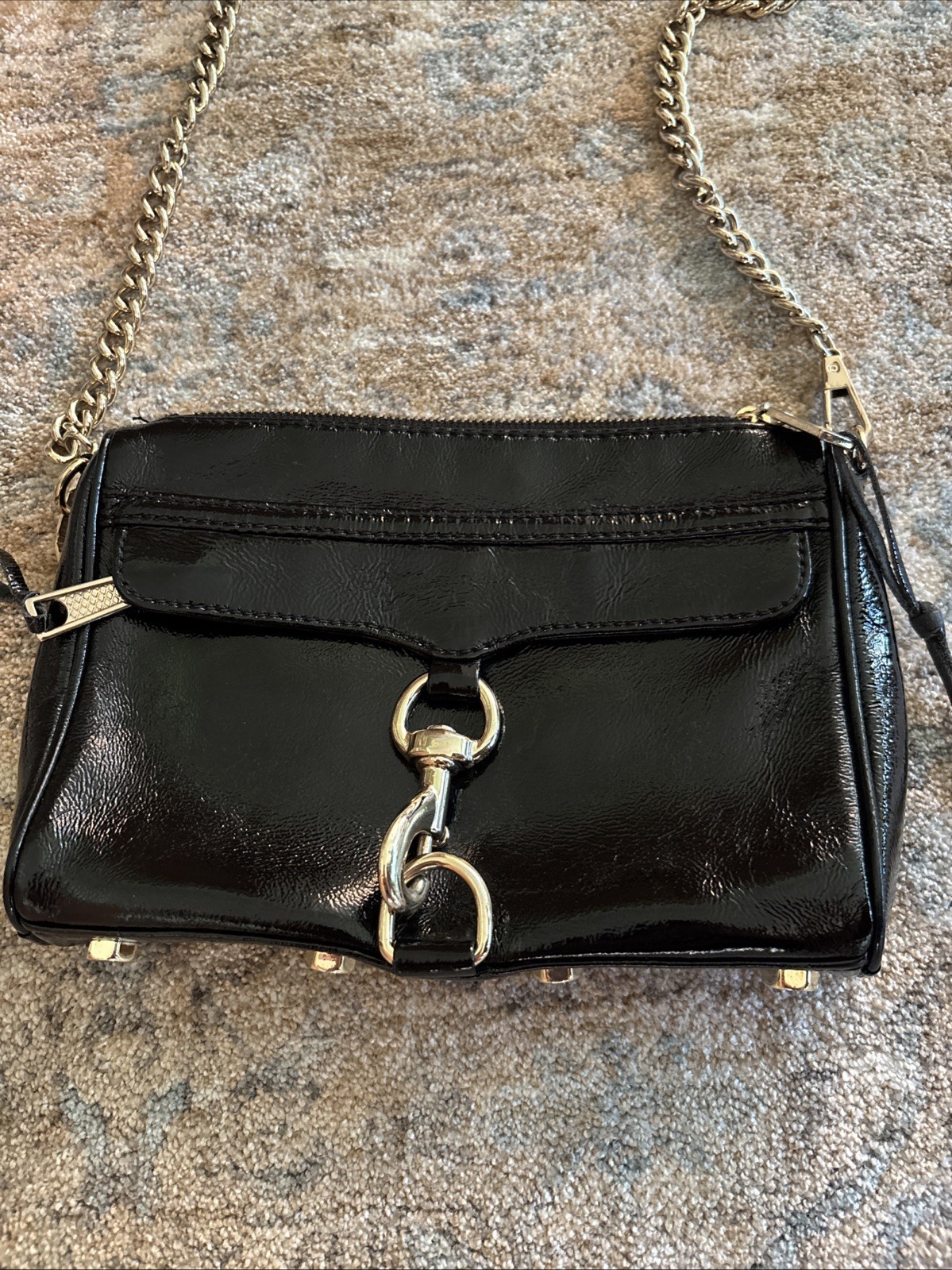 Rebecca Minkoff – Mini M.A.C. Black Crossbody Gold Hardware