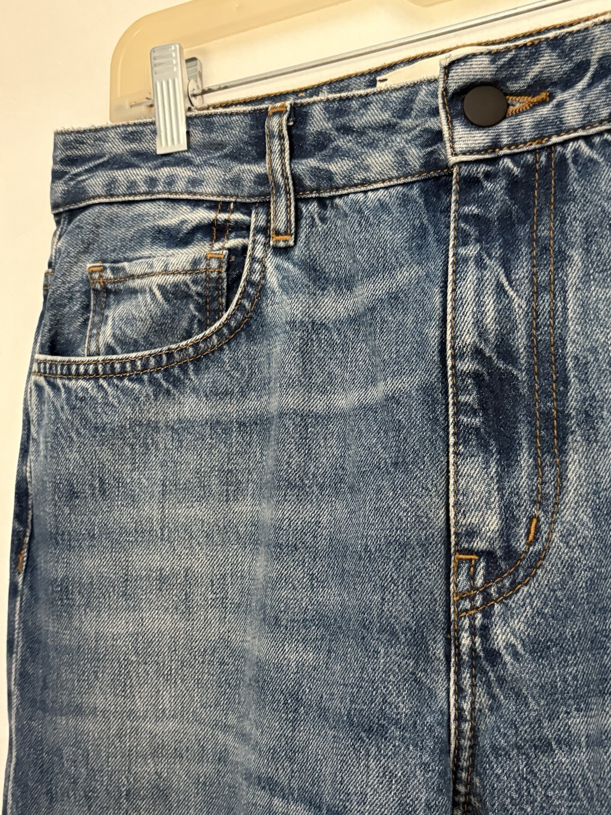 Kallmeyer Size 30 Wide Leg 5 Pocket Blue Jean , New York Designer Jeans, EUC