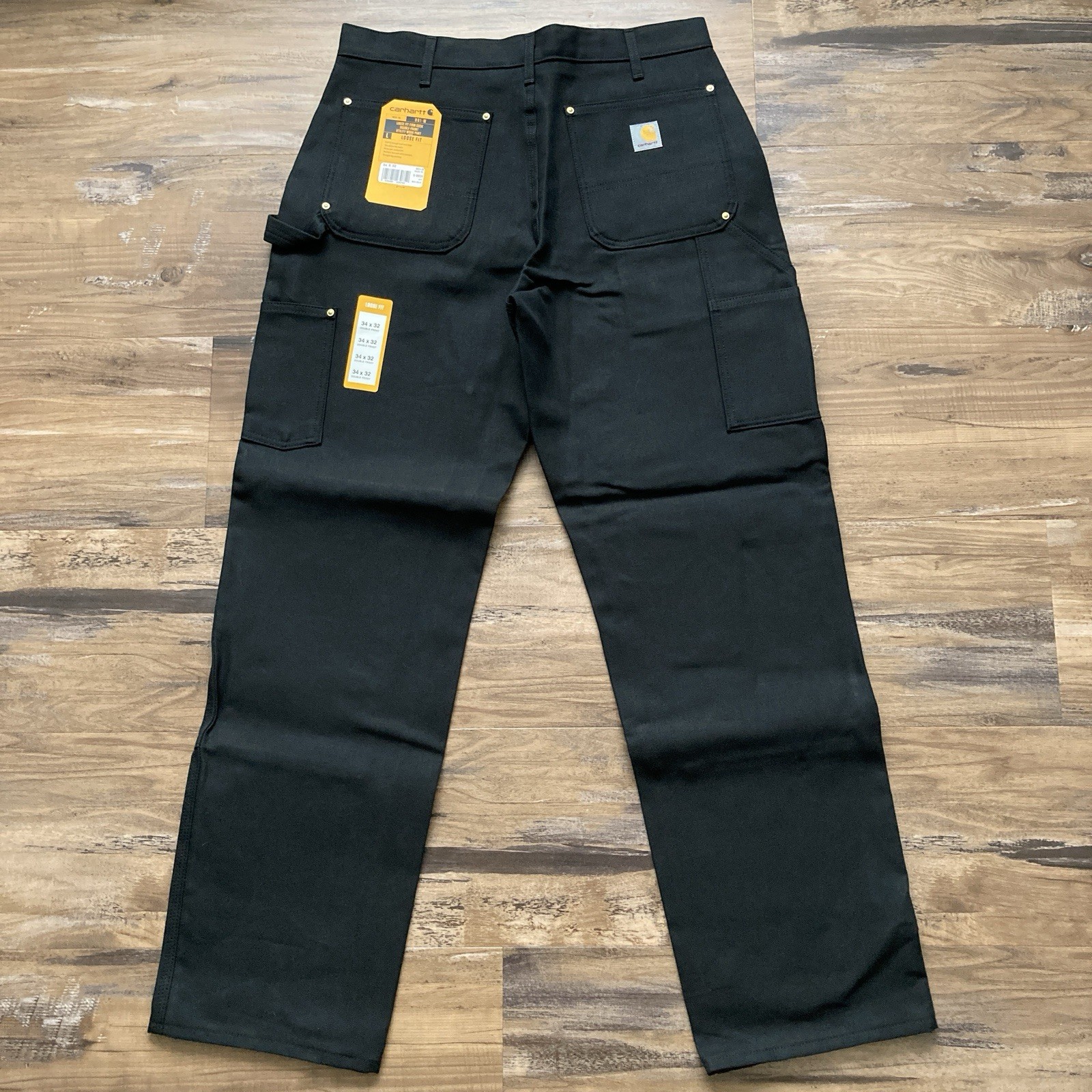 Carhartt B01 BLK Double Knee Work Pants Mens 34×32 (Actual 34×33) USA Made NWT