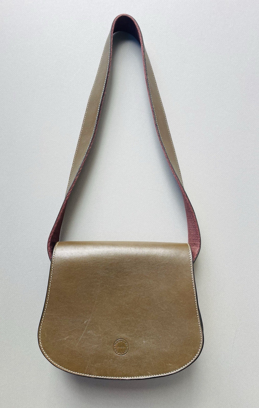 HOLLAND & HOLLAND Women’s Field-Shoulder-Cartridge Bag, Bronze/Absinthe Leather