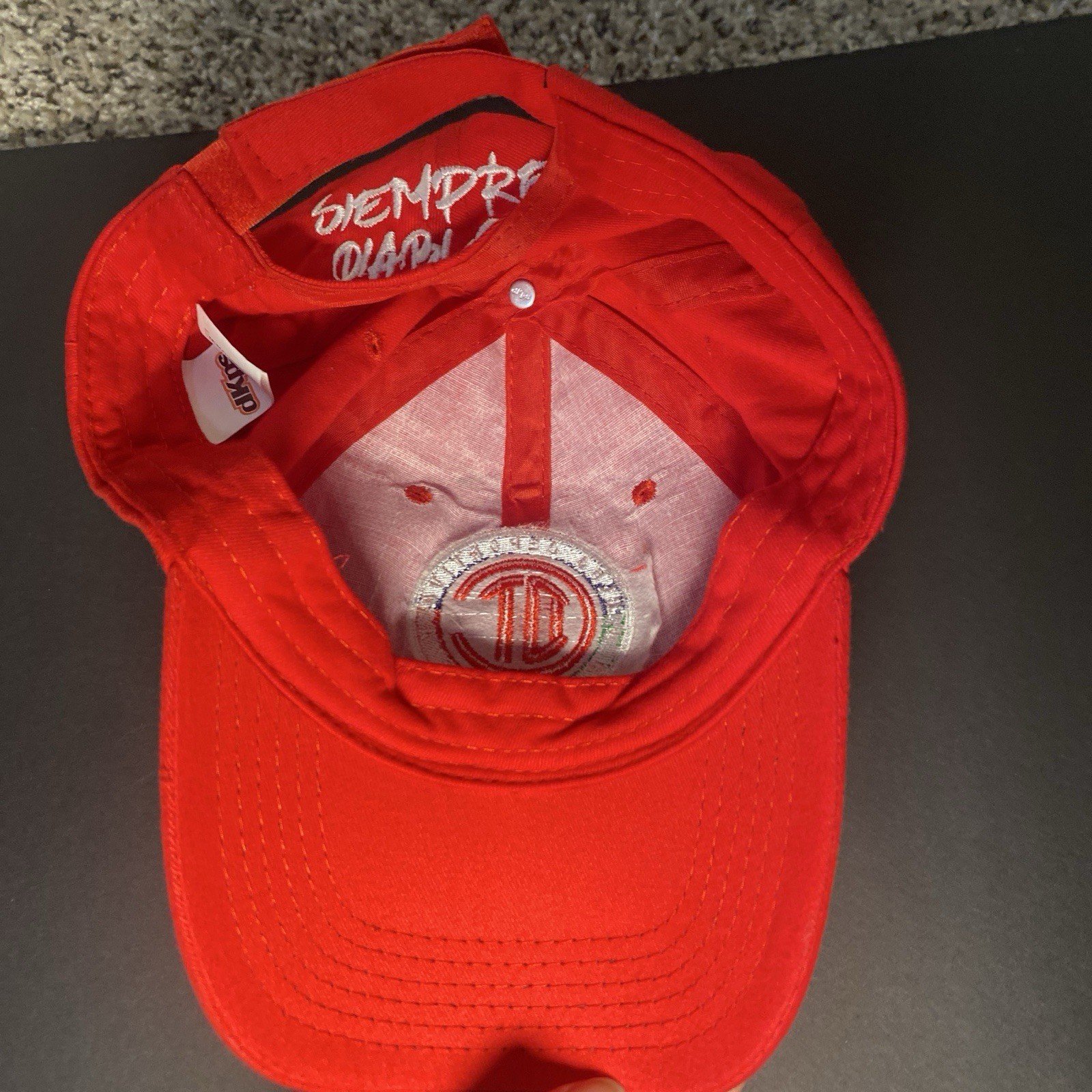 Toluca “Siempre Diablos” Cap Adjustable Strap Red Embroidered Logo/Gorra Liga MX
