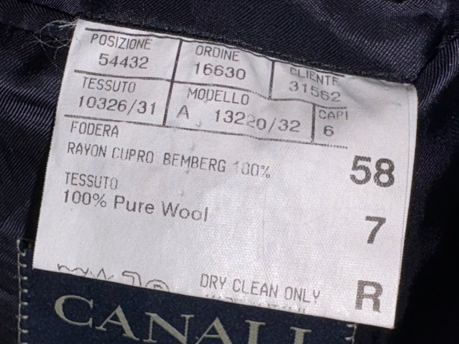 CANALI Blazer Sport Coat Jacket Men’s Sz US48 EU58 Navy Blue Wool Made In Italy