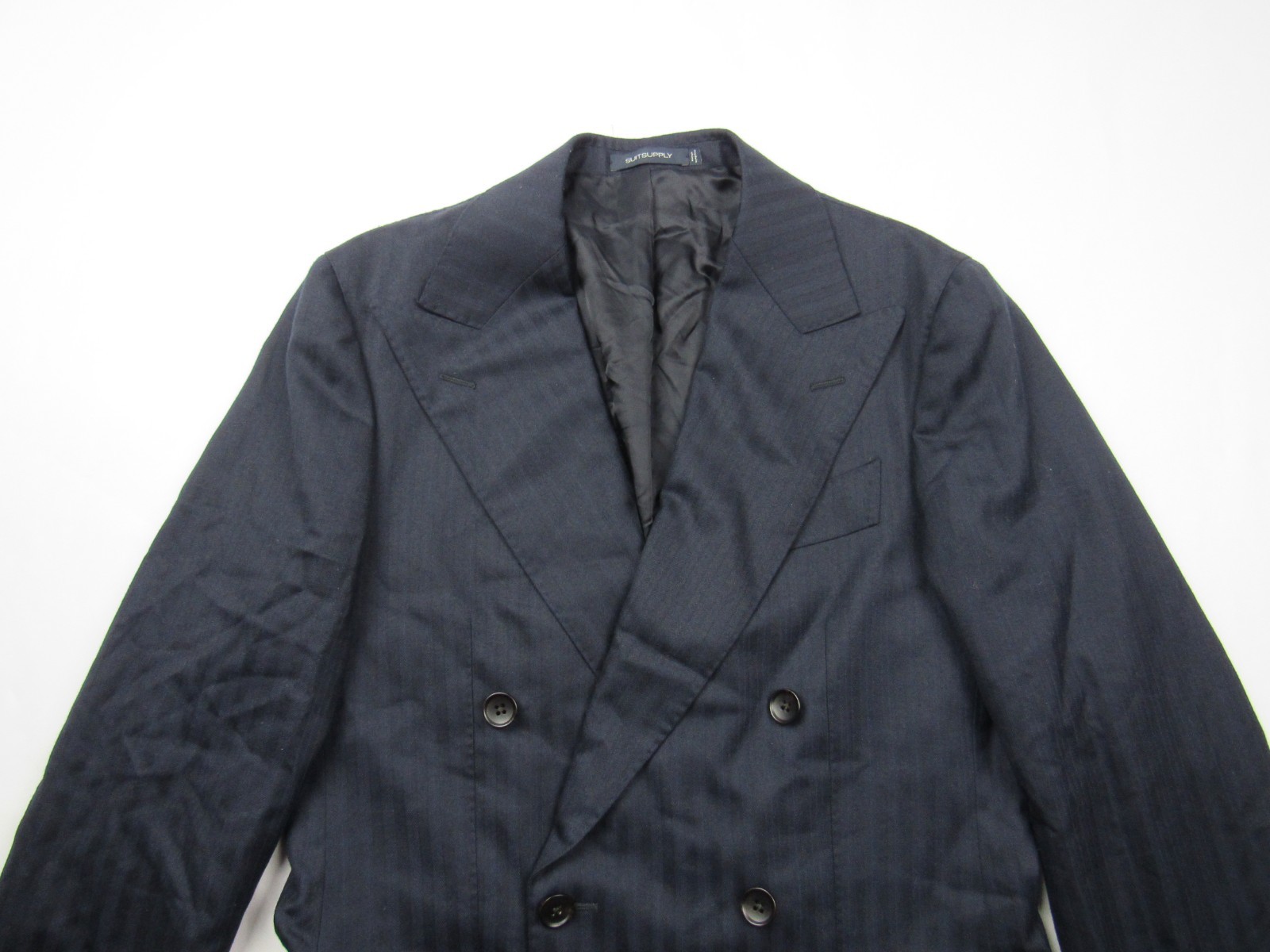 SuitSupply Blazer Havana Double Breasted Jetted Slim Coat 34 Super 120s Fratelli