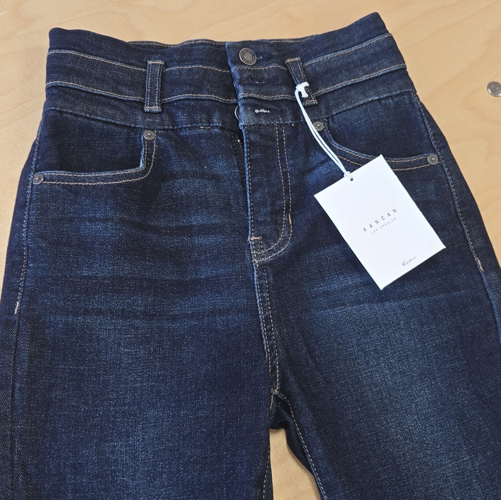 Kancan Women’s Dark Wash High Rise Skinny Stretch Denim Jeans Size 1/24