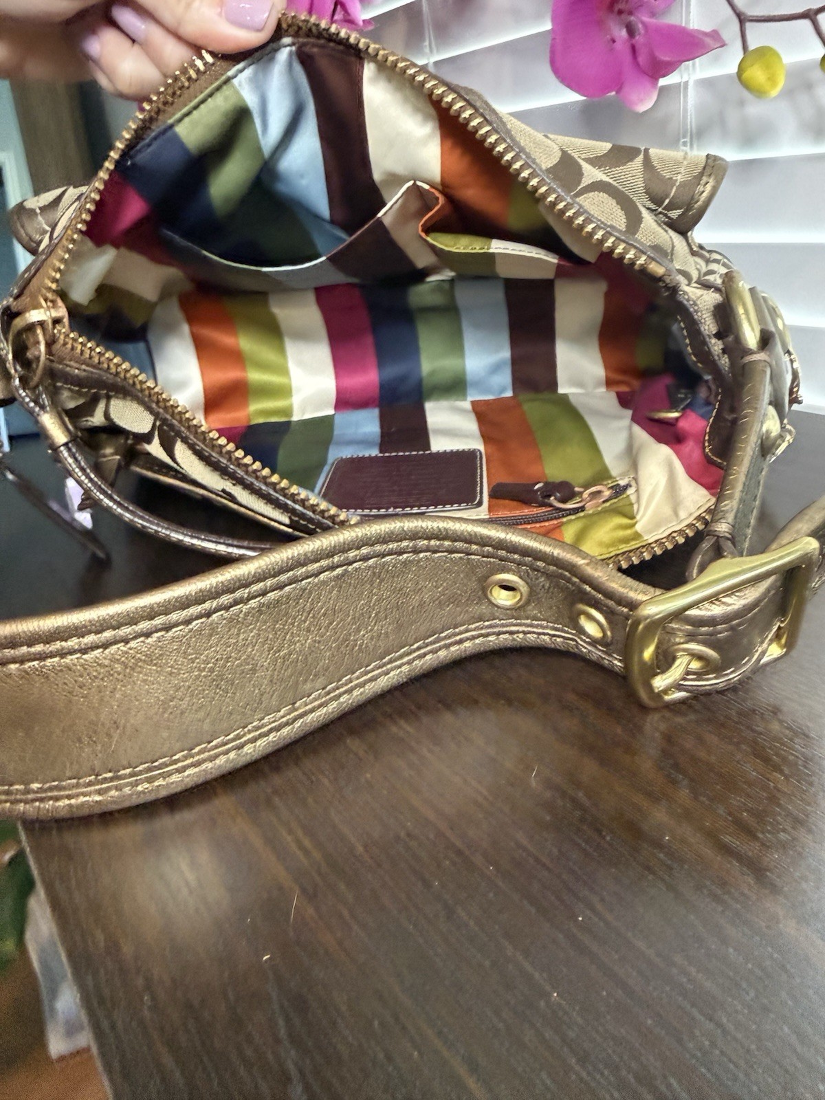 Coach Vintage 65th Anniversary Legacy Canvas Turn-lock Shoulder Bag 10339 Y2K