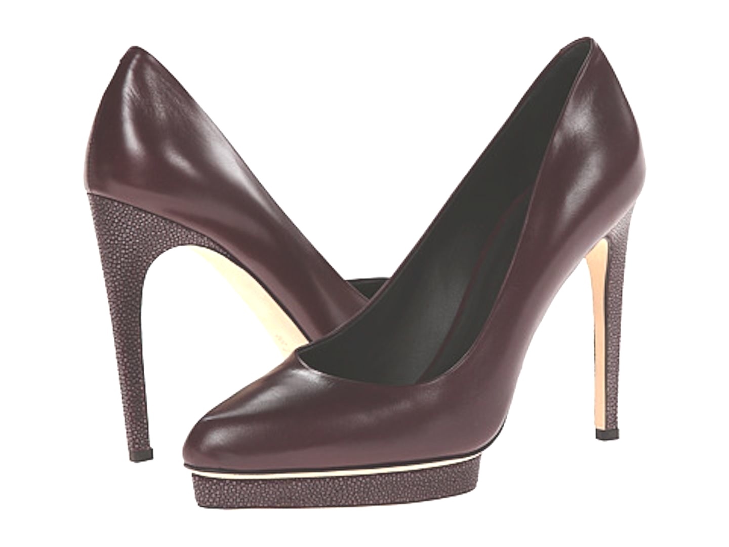 NIB $1195 Calvin Klein COLLECTION DEMI leather heels pump shoes 9 Torch/stingray