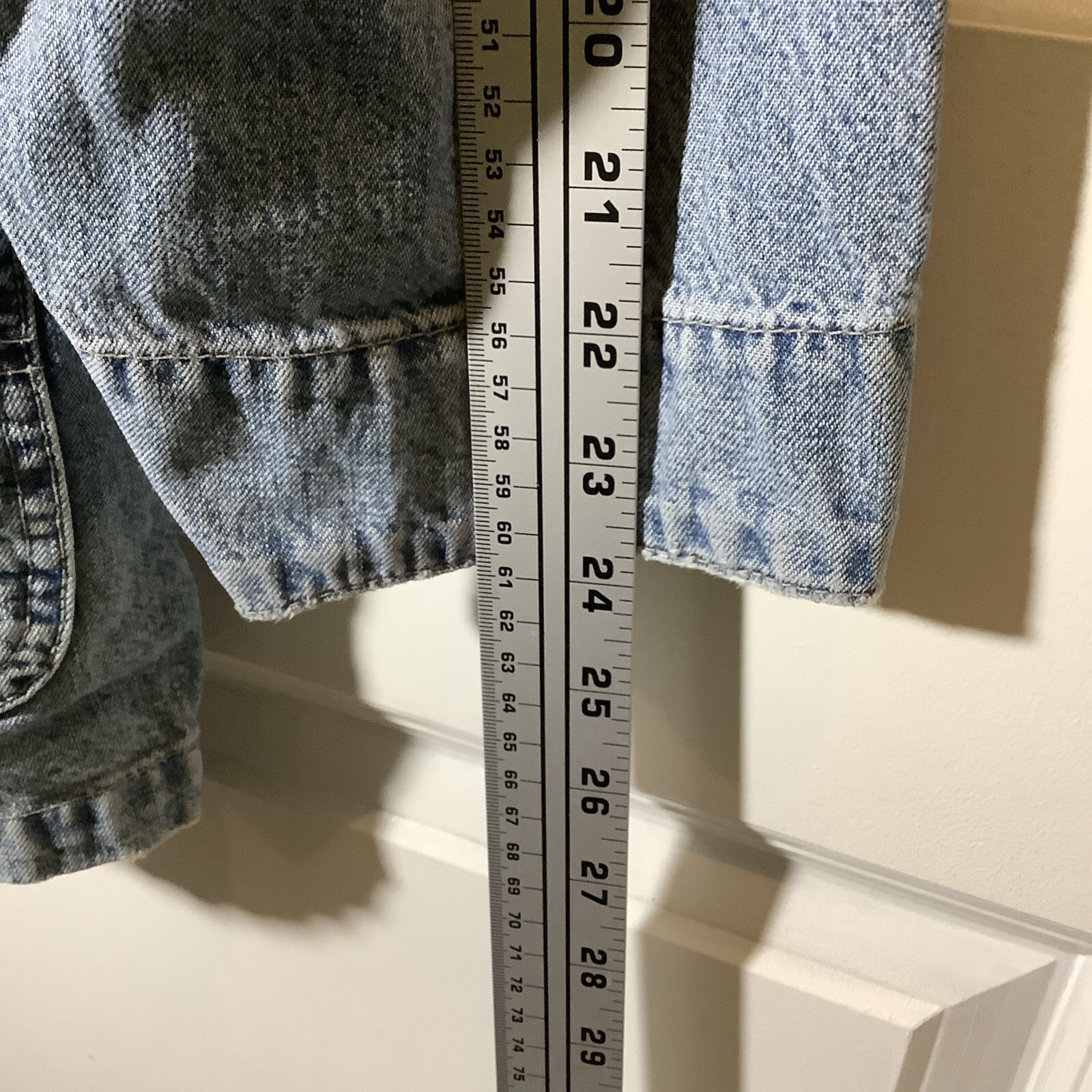 Vtg 80’s Guess USA Made Work Chore Coat 4 Blue Jeans Pocket Hip Hop Denim Xl