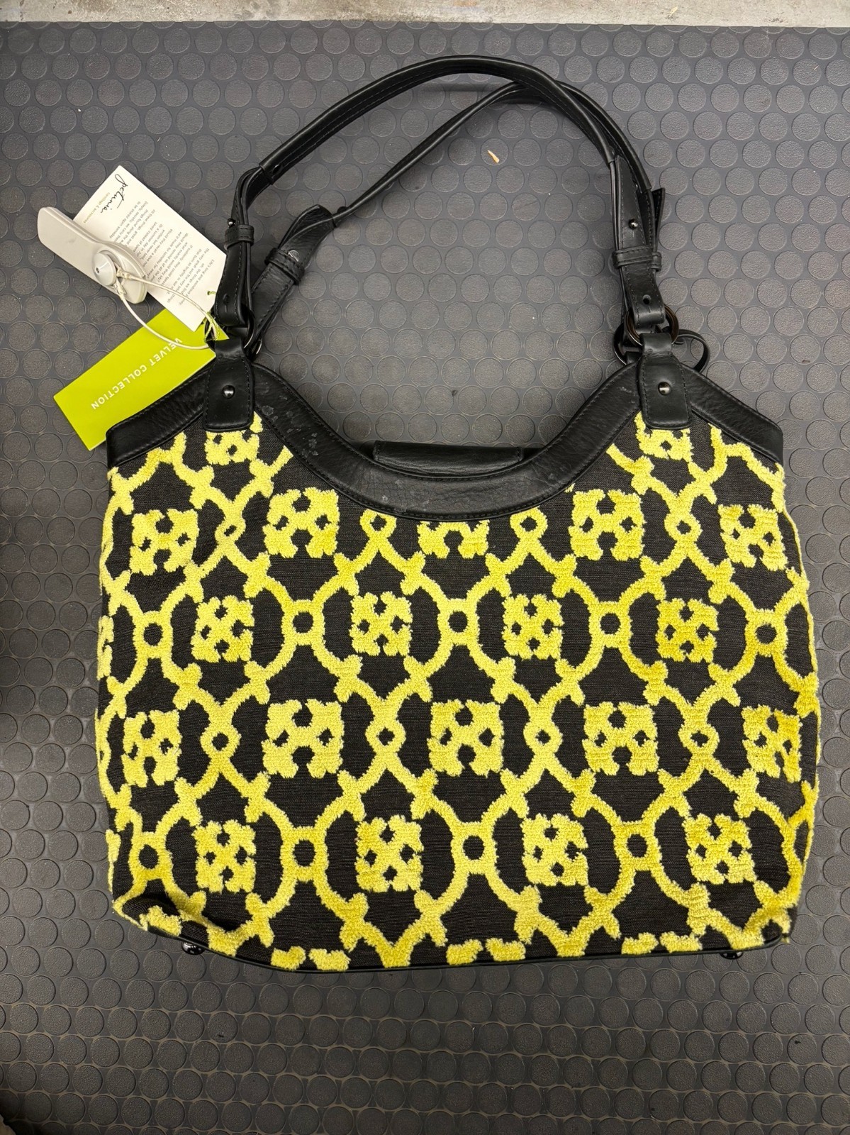 NWT Petunia Pickle Bottom Hudson Hobo Bag Black Yellow Midnight Saffron Retired