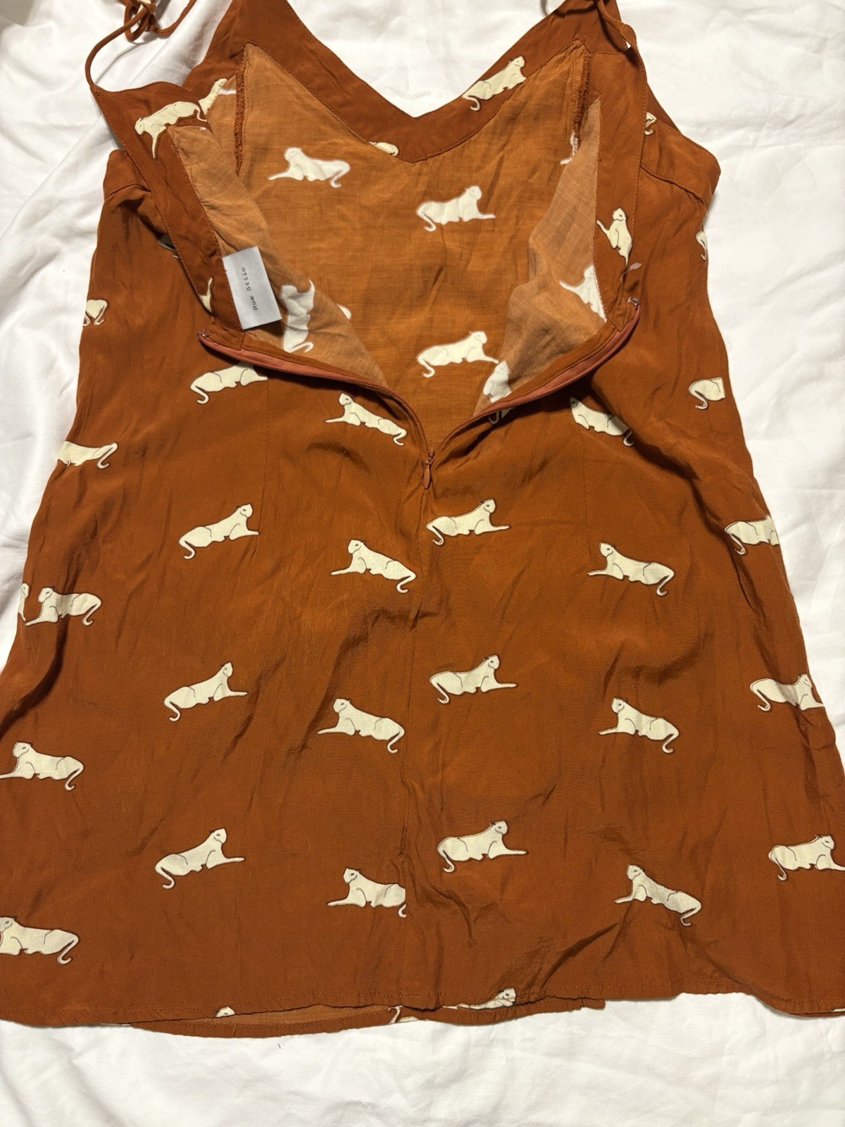 Rue Stiic Terracotta Panther Dress (Size S)