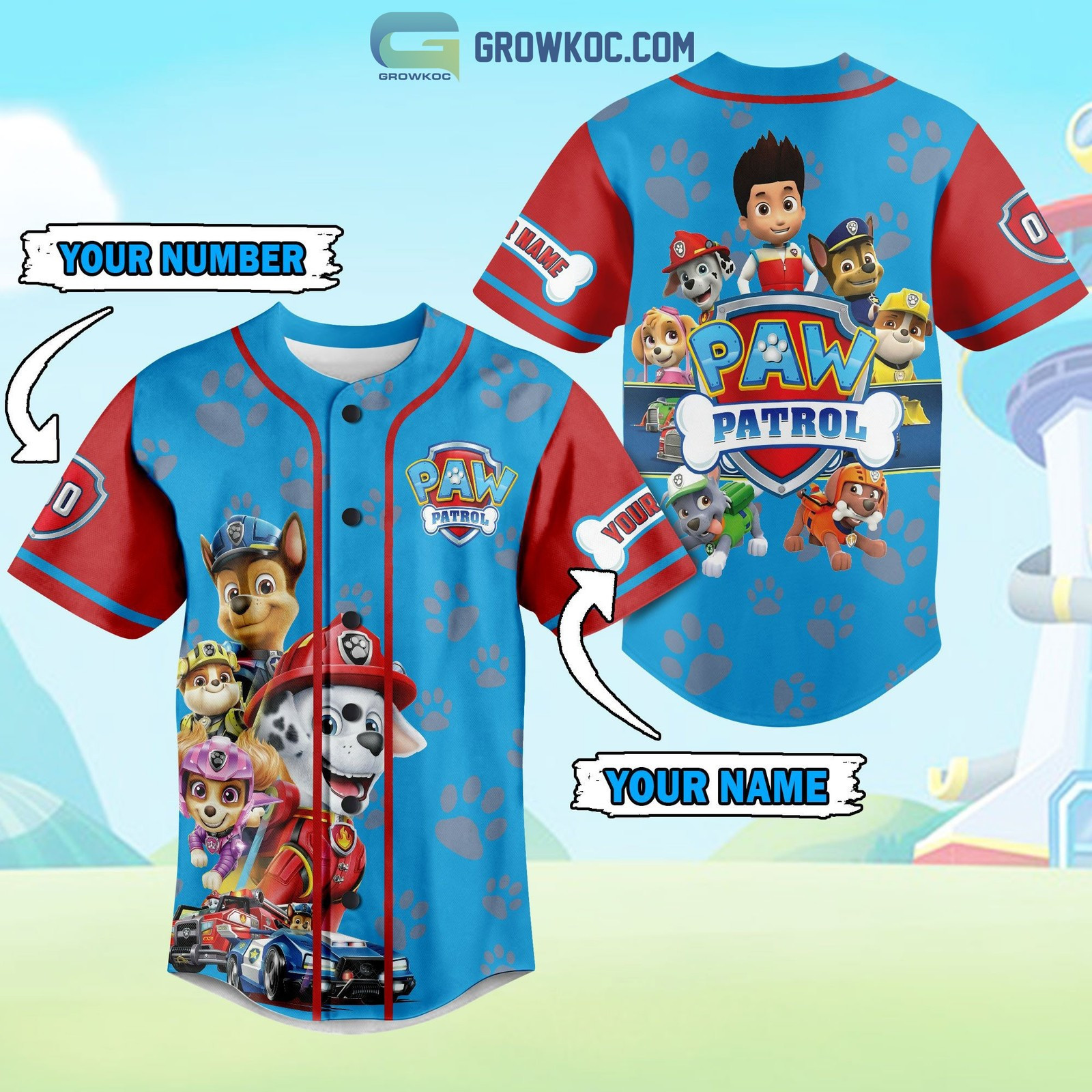 Paw Patrol Cartoon CustomAdultYouth Baseball Jersey Gift For Fans