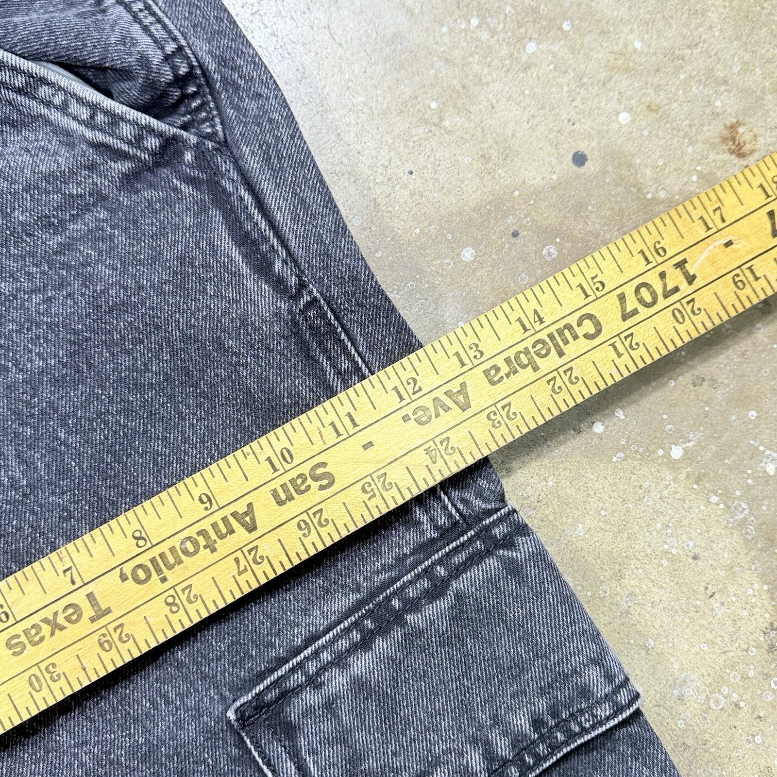 Levi’s Premium Lot 568 Stonewash Black Baggy 32×30 Cargo Jeans Mens Loose Fit