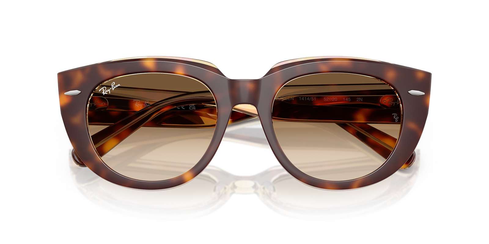 Ray-Ban Doreen Light Havana On Transp. Multi/Brown Gradient 52 mm Sunglasses