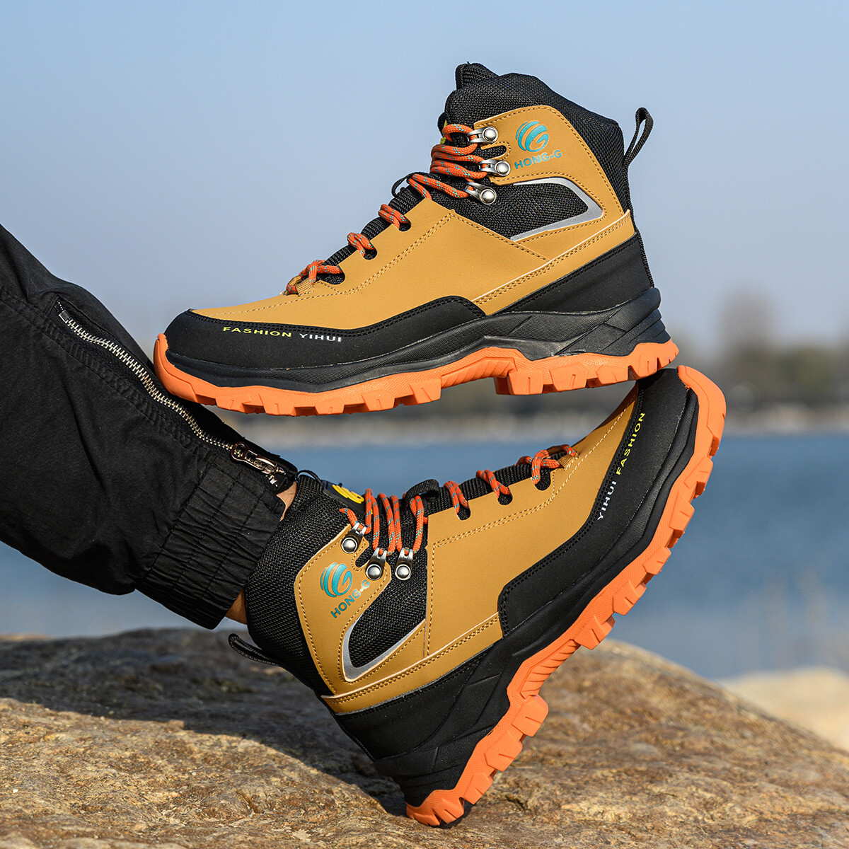 Indestructible Safety Work Shoes Steel Toe Breathable Work Boots Mens Boots