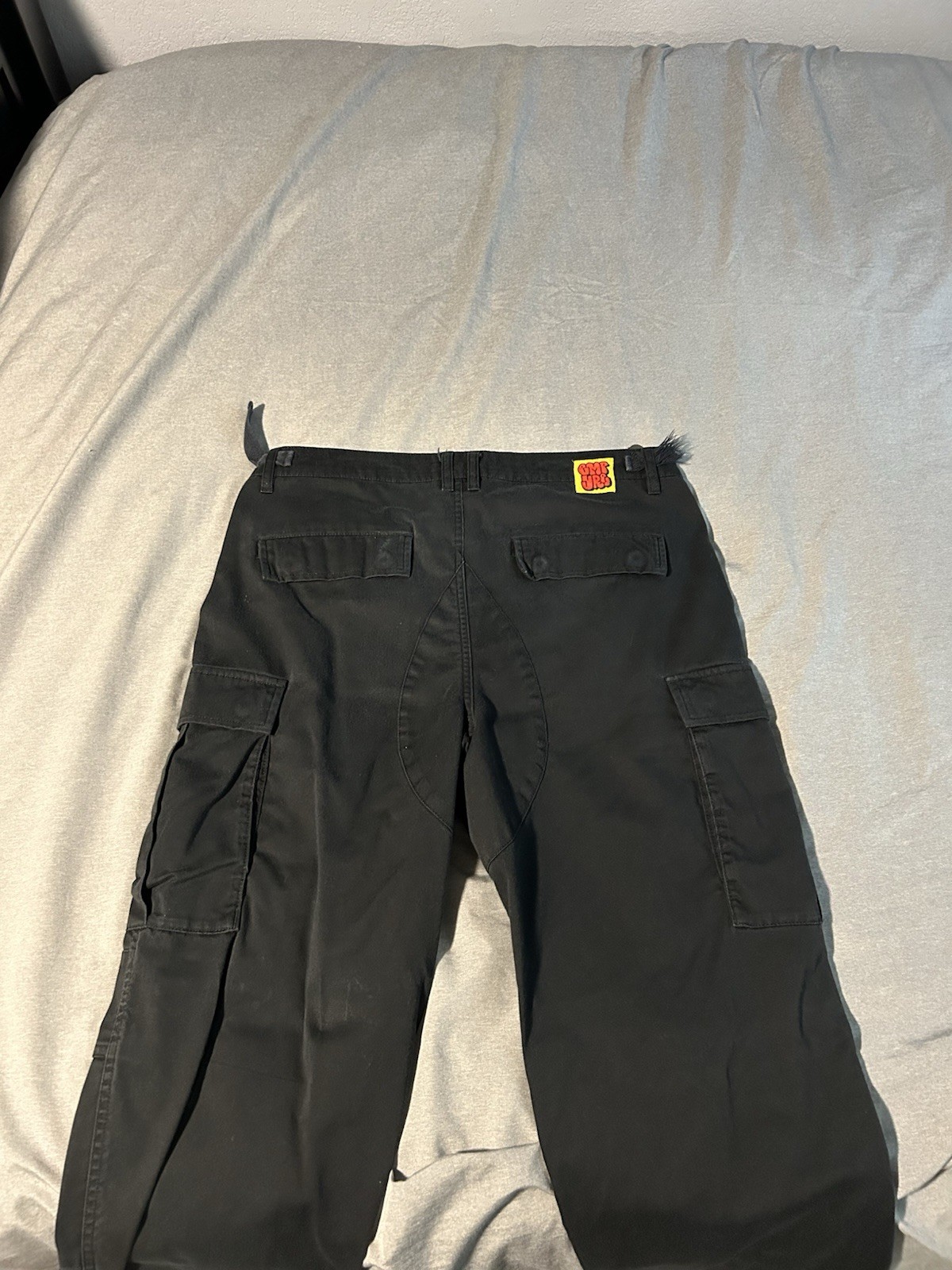 Empyre Men’s Black Cargo Pants 32 Regular Relaxed Straight Cotton Canvas