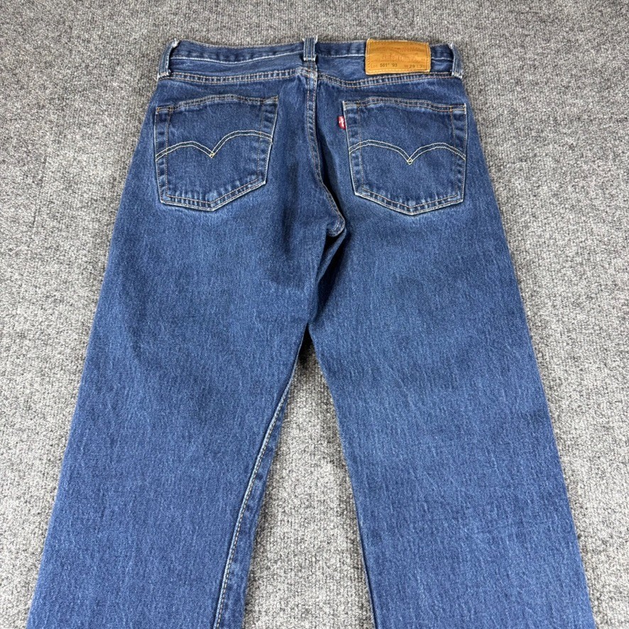 Levi’s Premium 501 ’93 Jeans Mens 29×30 Straight Leg Button Fly Big E Cowboy