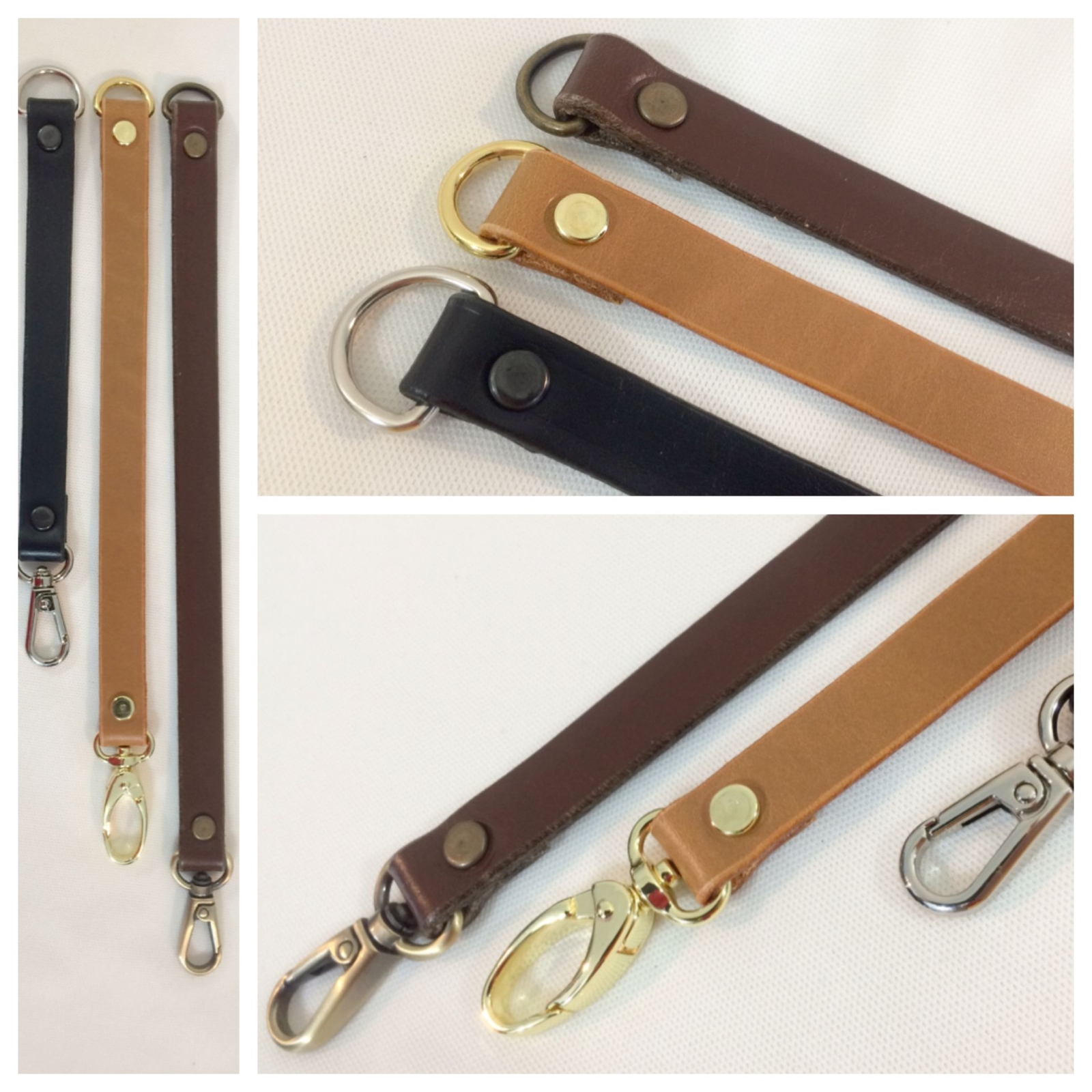 1″ Leather Strap Extenders Extensions for Purse Bag Luggage Straps – 3 lengths