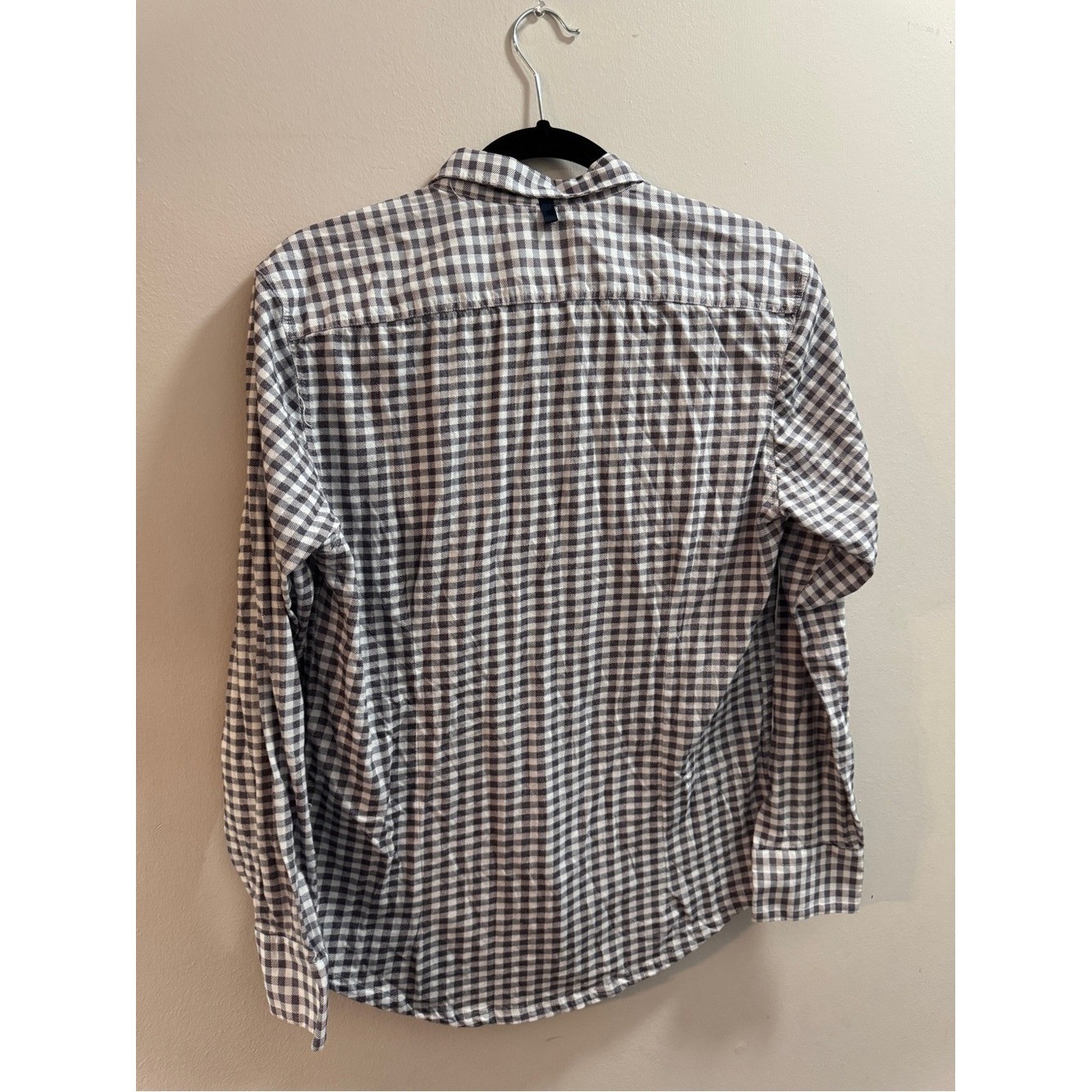 WRK Gray and White Gingham Button-Down Shirt