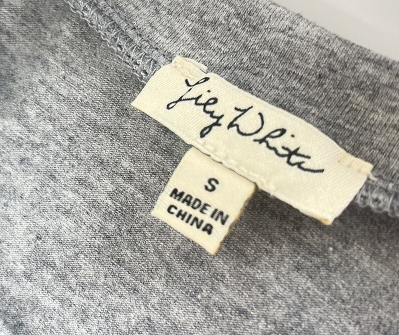 Lily White S Bodysuit Juniors Heather Grey snaps at bottom NWT $30