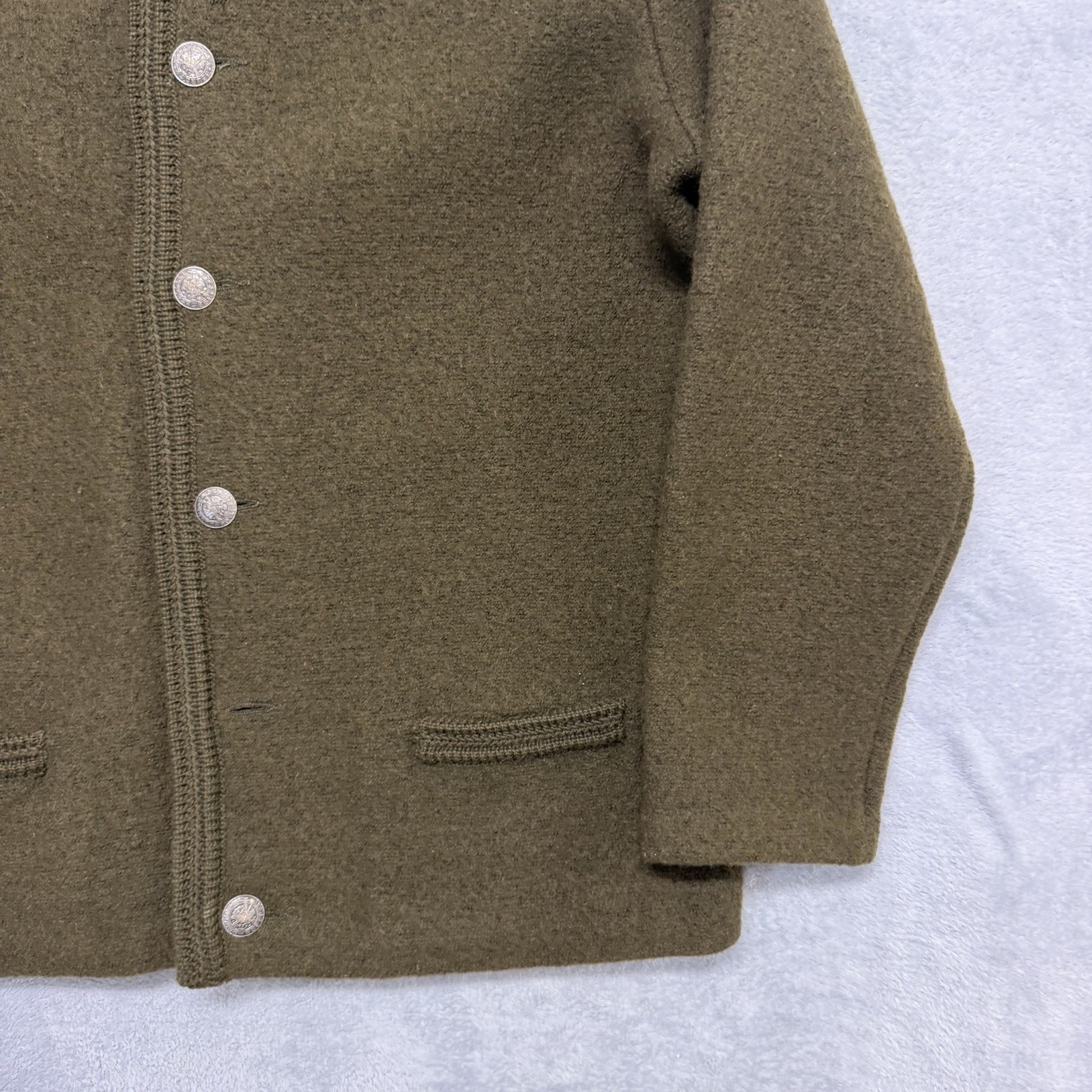 Bergland Sweater Thick 100% Wool Cardigan Sweater Made in Austria Vintage 60s 70