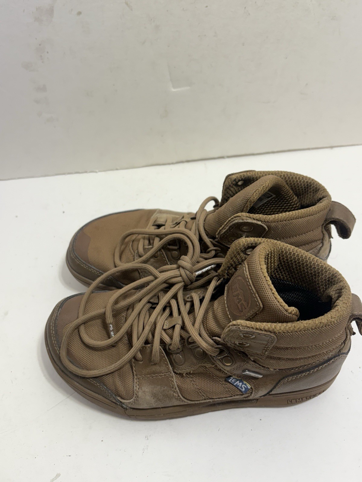 LEMS Womens Outlander Waterproof Boots Sz 7.5 Tan Beige
