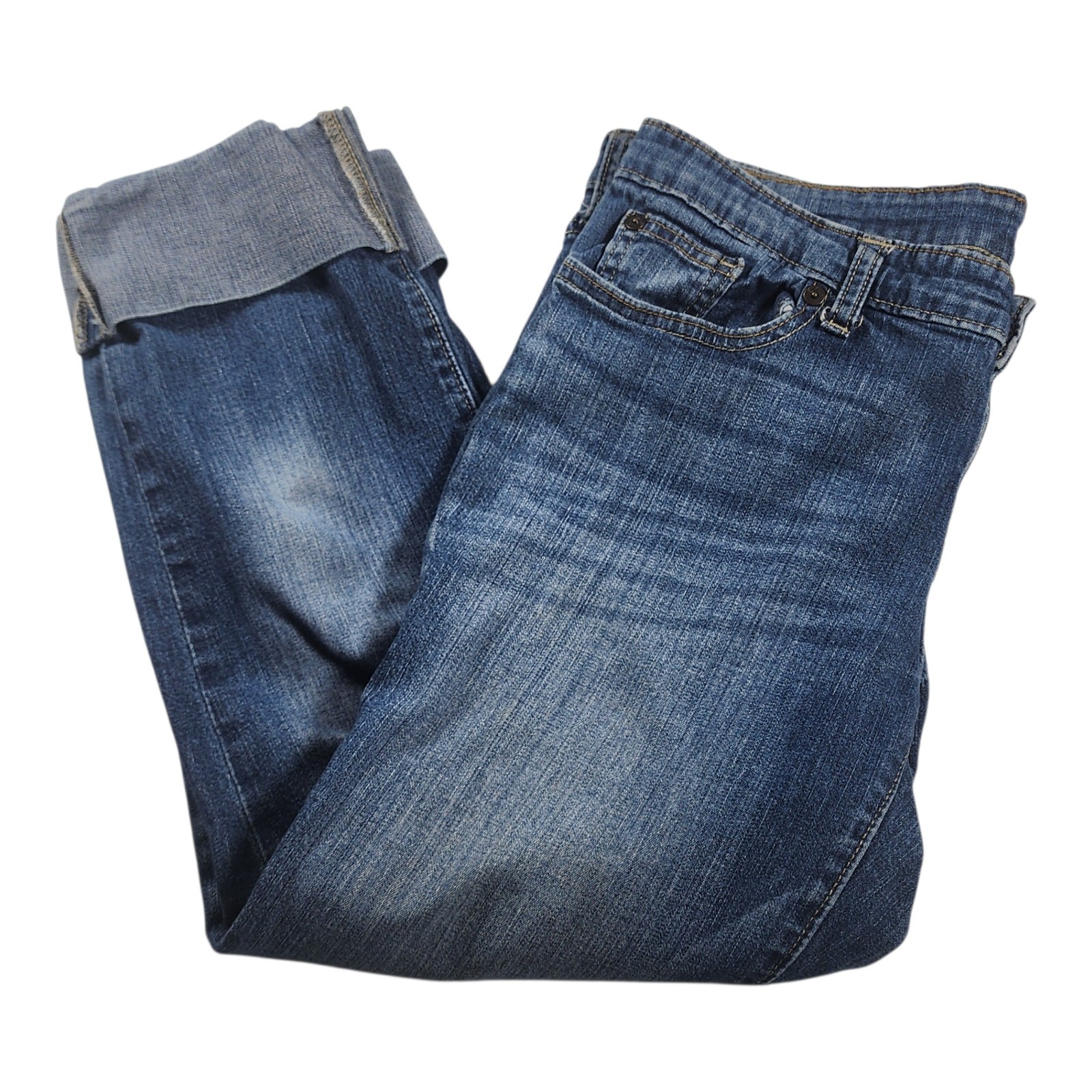 Gap Premium Straight Crop Denim Jeans Women’s 8/29 Med-Wash