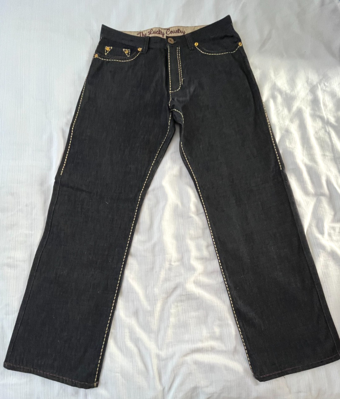 Coogi The Lucky Country Men’s Dark Blue Denim Jeans Size W38 L34 ST45