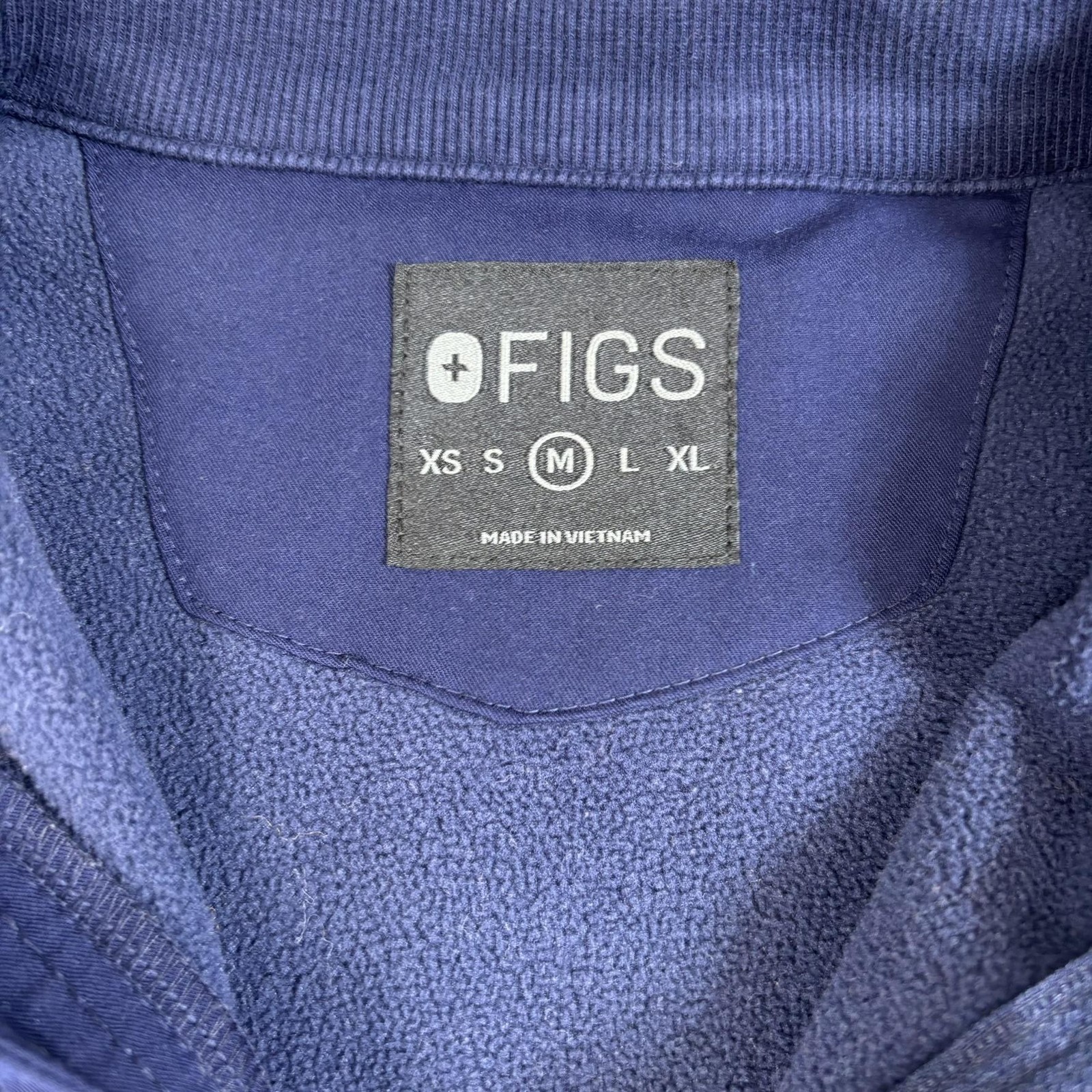FIGS On Shift Jacket Mens Medium Blue Fleece Full Zip Pack Primaloft Workwear