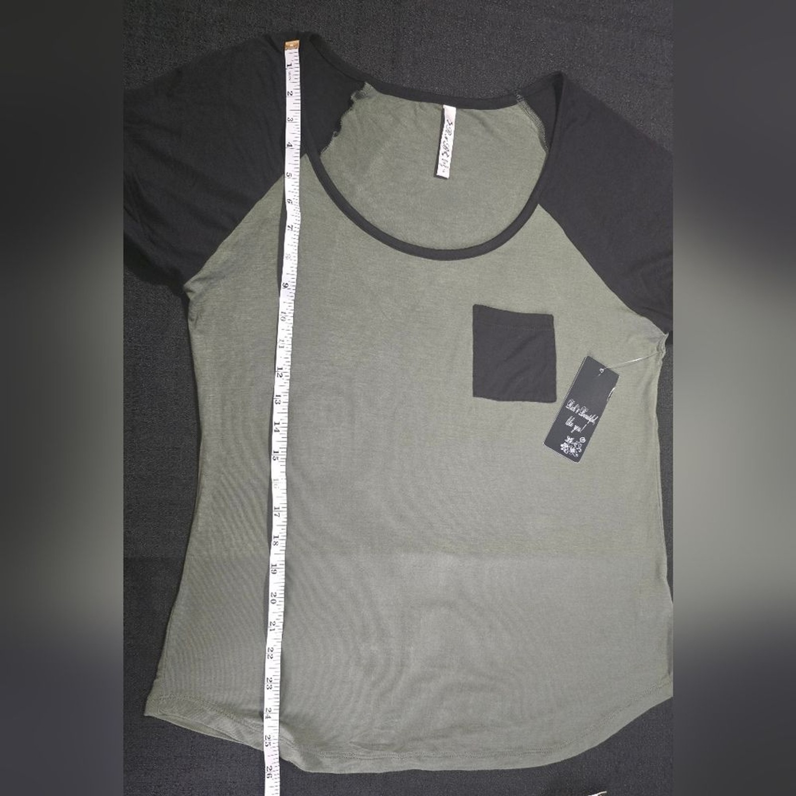 RNB Olive and Black Short Sleeve Tee