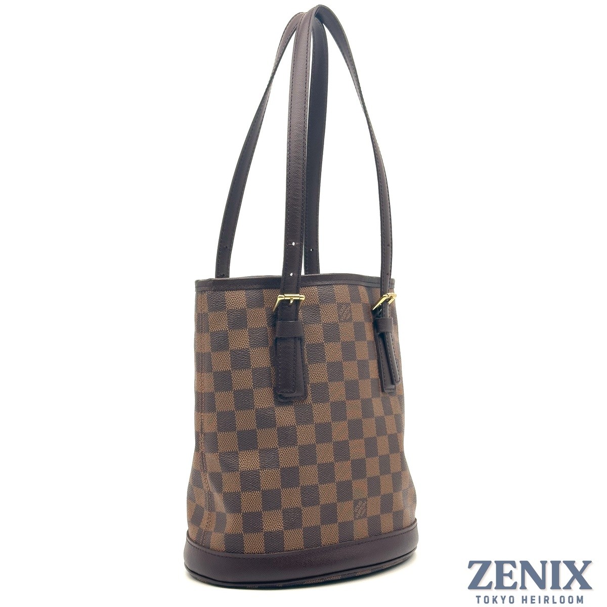 USA-Made Louis Vuitton Marais Damier Ebene Canvas Leather Handbag N42240 2003 LV