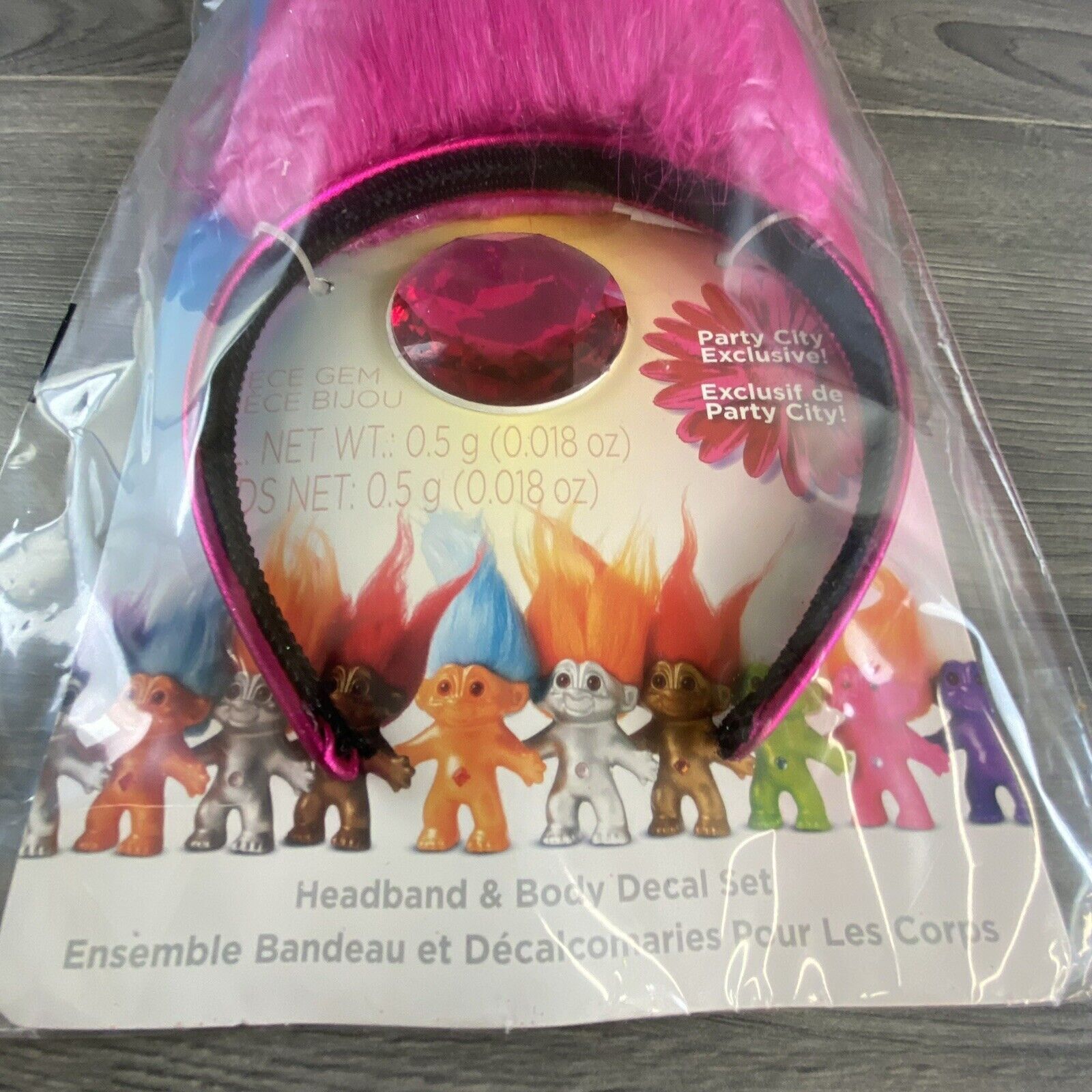 Good Luck Trolls Headband & Body Decal Set Halloween Costume Accessory Dress Up